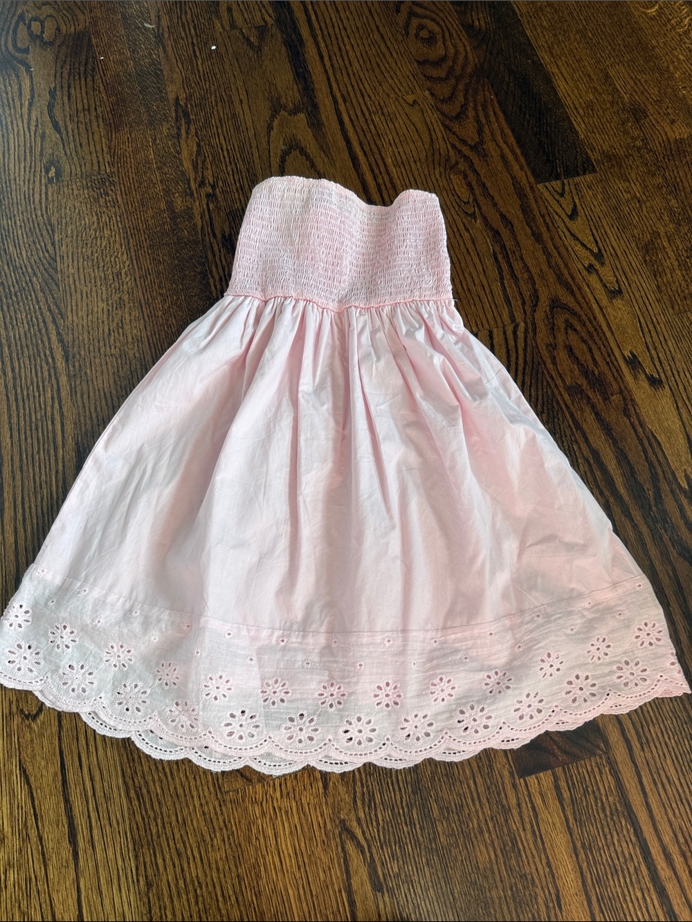 Altar’d State Girls Pink Eyelet Strapless Sundress size xxs